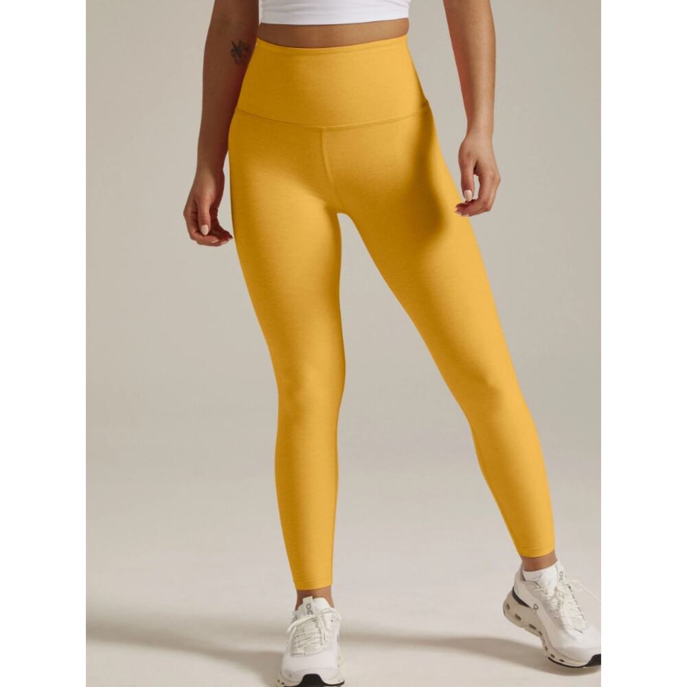 Beyond Yoga Spacedye Caught In The Midi High Waisted Legging Yellow Medium - Picture 1 of 7